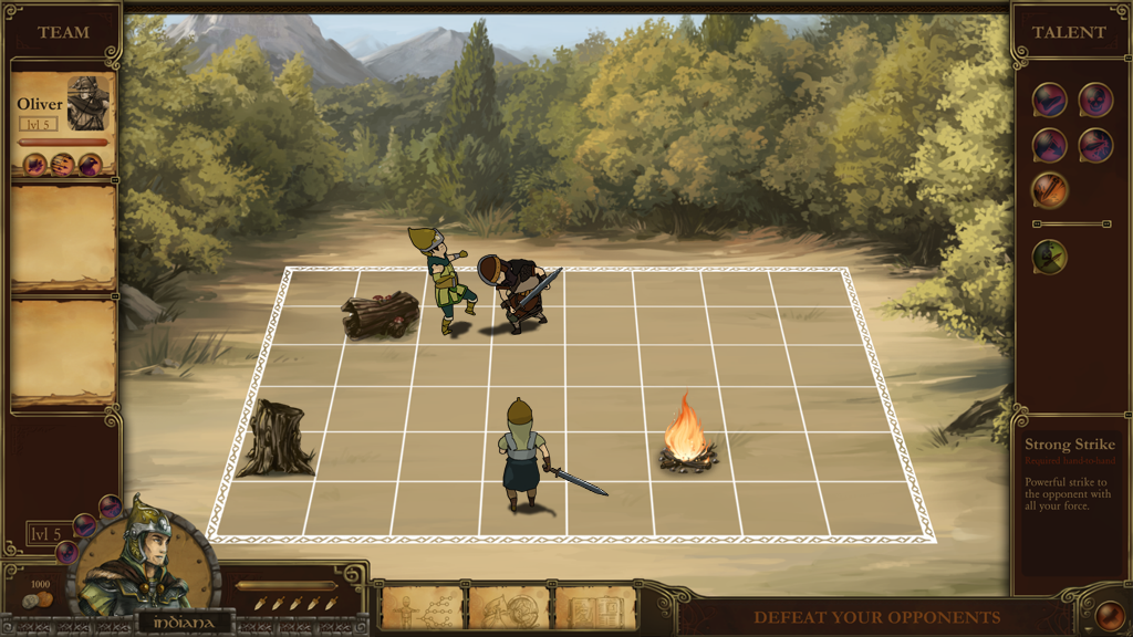 Early screenshot of the combat
